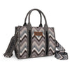 Montana West Wrangler Southwestern Pattern Tote - Grey