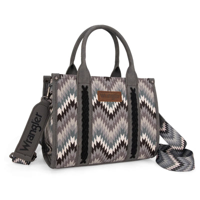 Montana West Wrangler Southwestern Pattern Tote - Grey