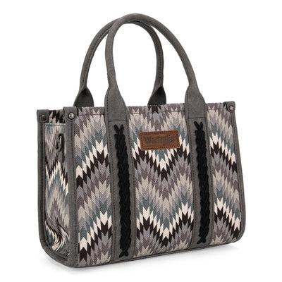 Montana West Wrangler Southwestern Pattern Tote - Grey