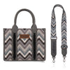 Montana West Wrangler Southwestern Pattern Tote - Grey