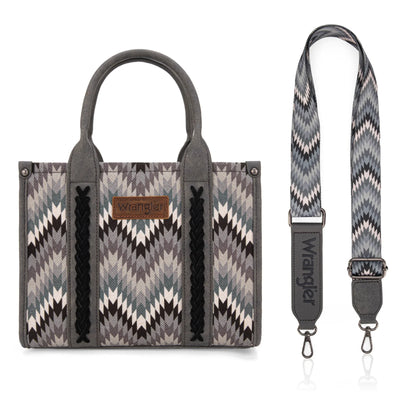 Montana West Wrangler Southwestern Pattern Tote - Grey