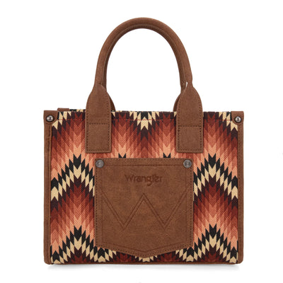 Montana West Wrangler Southwestern Pattern Tote - Brown