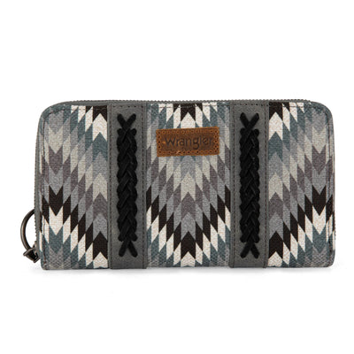 Montana West Wrangler Southwest Art Print Wallet - Grey