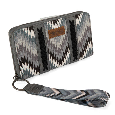 Montana West Wrangler Southwest Art Print Wallet - Grey