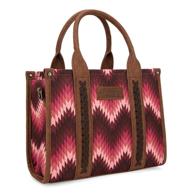 Wrangler Southwest Pattern Dual Sided Print Tote - Dark Pink