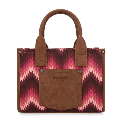 Wrangler Southwest Pattern Dual Sided Print Tote - Dark Pink