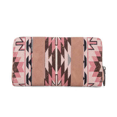 Wrangler Southwestern Art Print Wallet - Dark Pink