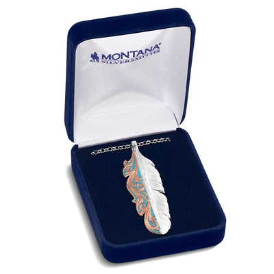 Montana Silversmith Alpine Glow Feather Necklace