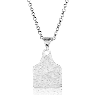 Montana Silversmith Rural Route Cow Tag Necklace