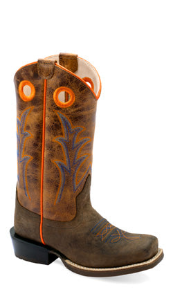 Old West Kid's Medium Square Toe Western Boot