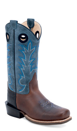 Old West Kid's Medium Square Toe Western Boot