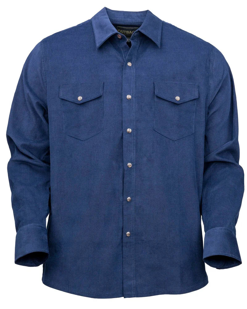 Outback Trading Men's Bryce Corduroy Shirt - Navy