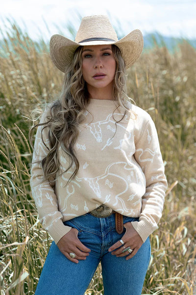 Outback Trading Women's Ainsley Sweater - Tan