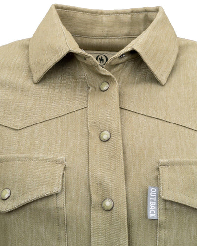 Outback Trading Women's Kat Top - Olive Green