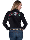 Scully Women's Skulls & Roses Embroidered Western Shirt