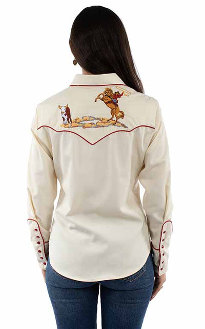 Scully Women's Cattle Roper Embroidered Shirt