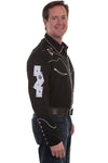Scully Men's Shooting Guns with Playing Cards Western Shirt