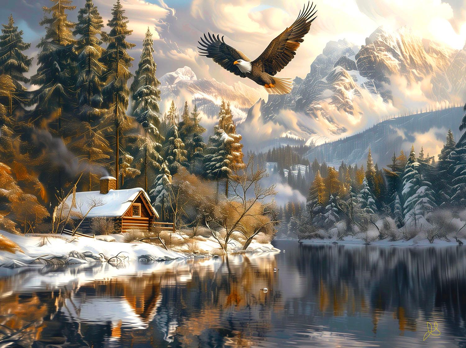 Winter Eagle Flight Puzzle