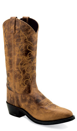 Old West Men's Burnt Tan Western Boot