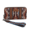 Wrangler Southwestern Art Print Wallet - Coffee