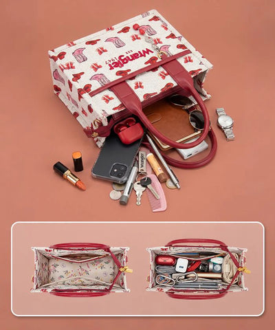 Montana West Wrangler Rodeo Icons Canvas Tote Bag