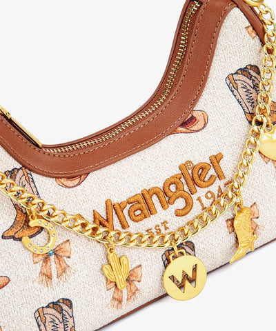 Montana West Wrangler Rodeo Icons Braided Handle Shoulder Bag