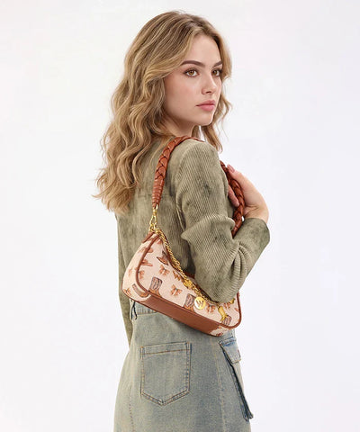 Montana West Wrangler Rodeo Icons Braided Handle Shoulder Bag
