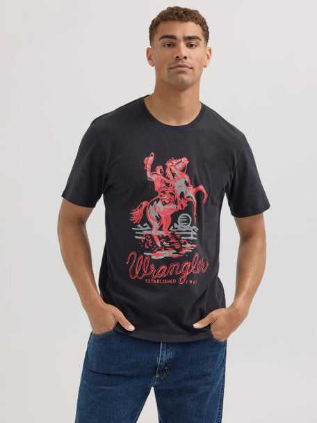 Wrangler Men's Cowboy Rider Graphic T-Shirt