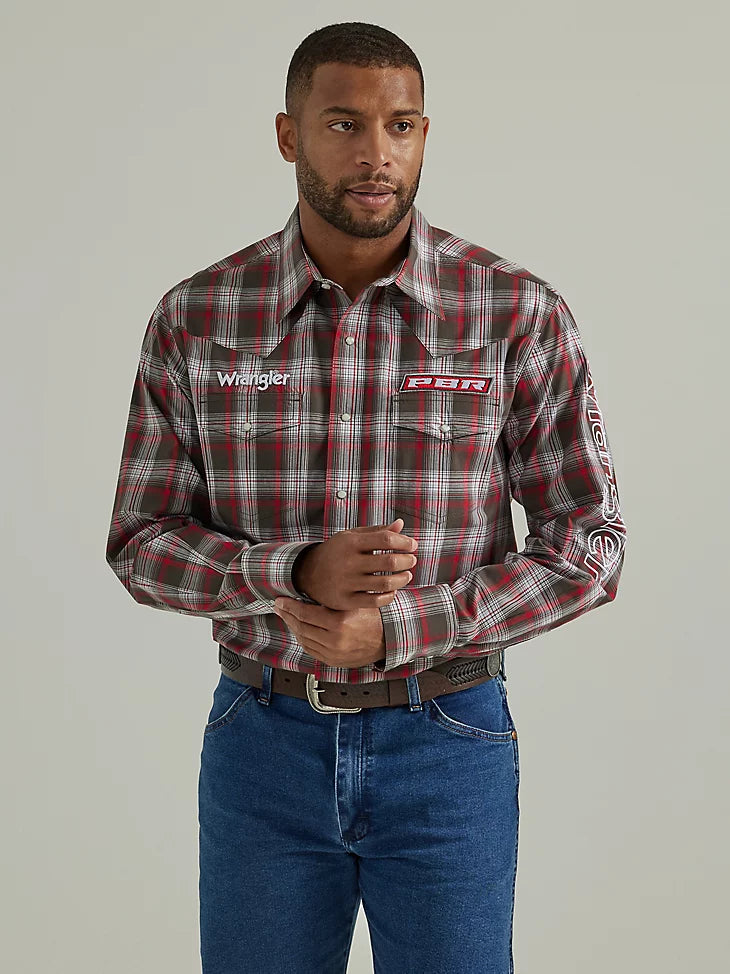 Designer plaid cowboy shirt