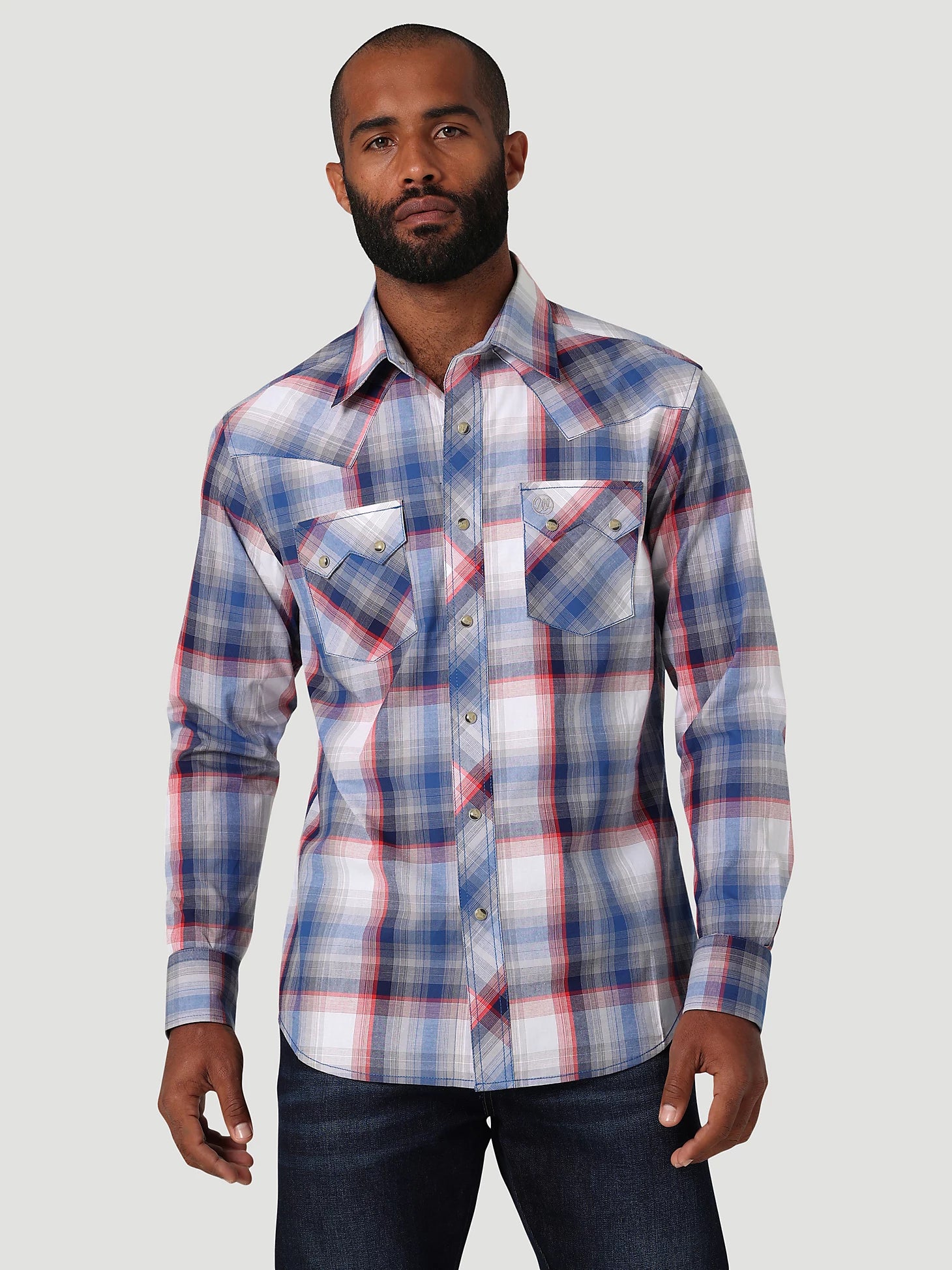 Wrangler Men's Retro Plaid Western Shirt