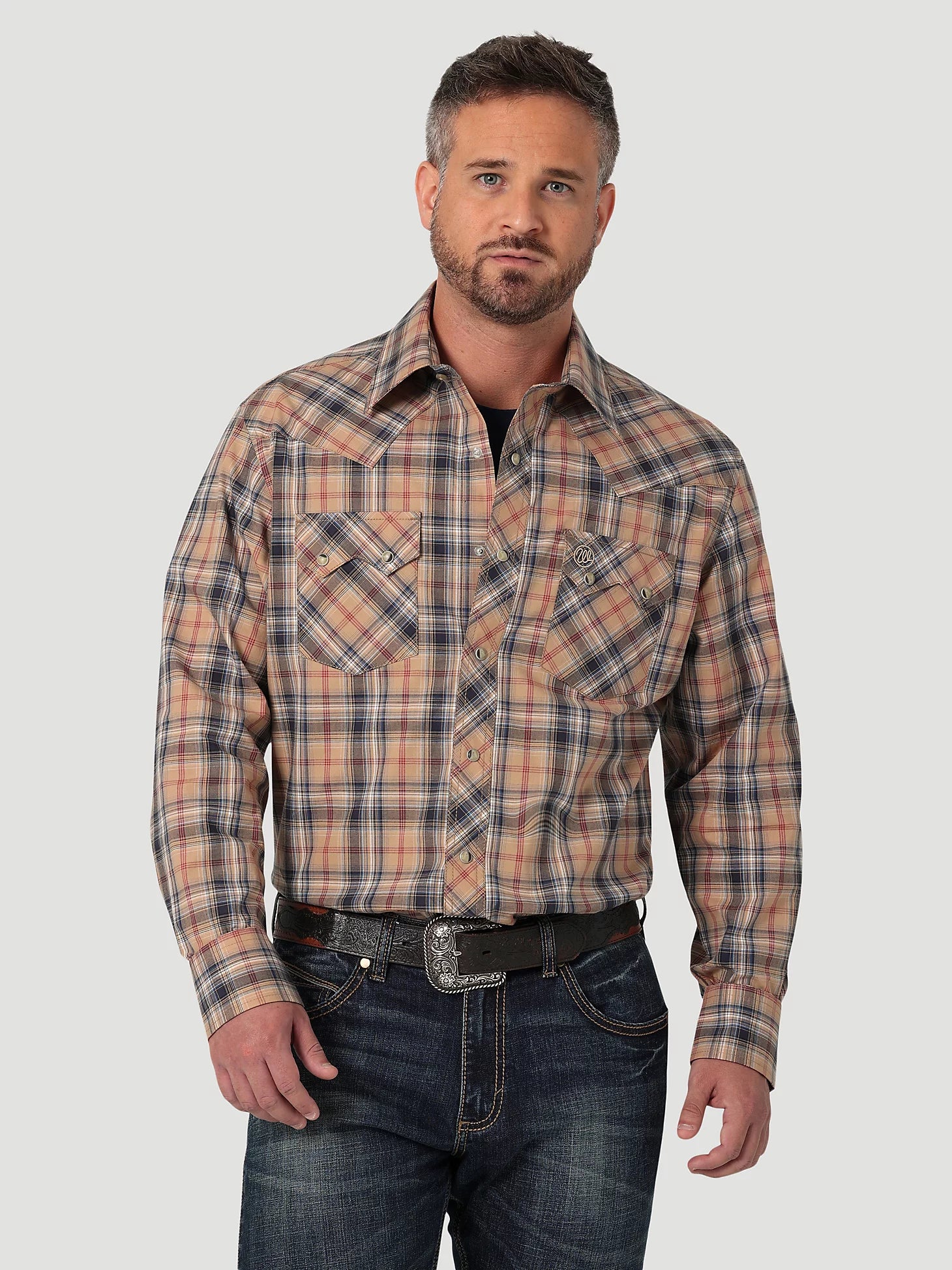 Wrangler Men's Retro Plaid Western Shirt