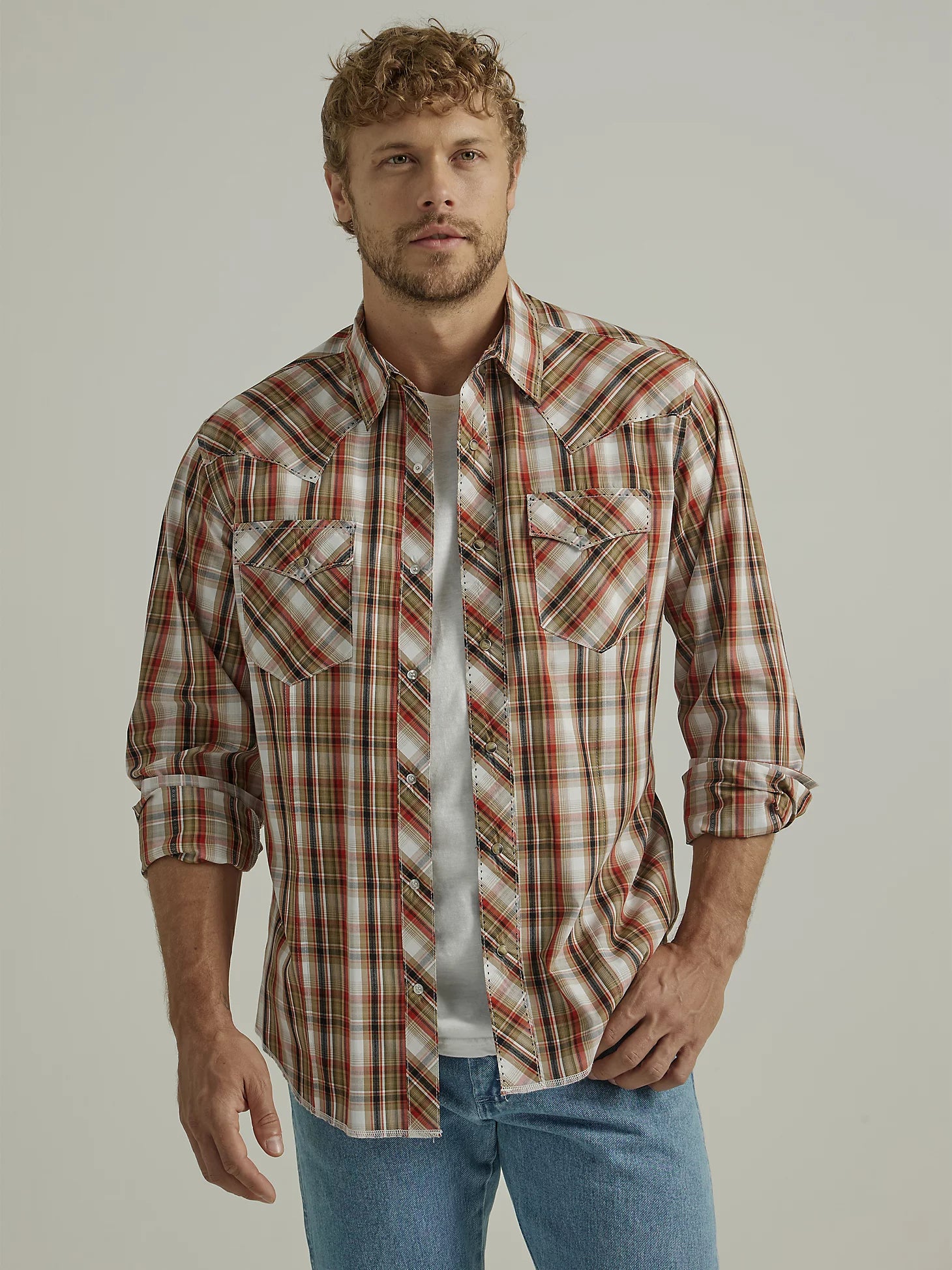 Scully ENS Brown/Black Wool Blend Plaid L/S Shirt