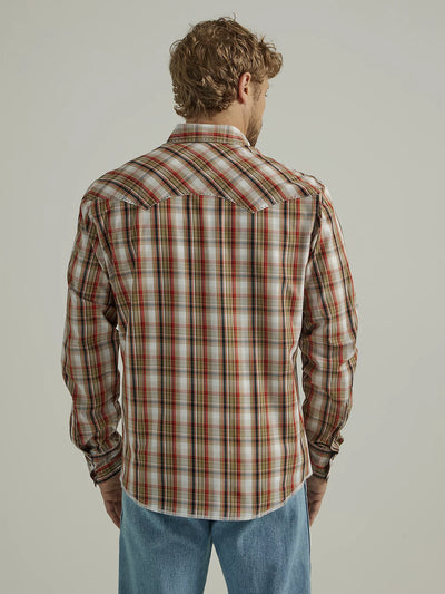 Wrangler Men's Fashion Western Snap Plaid Shirt