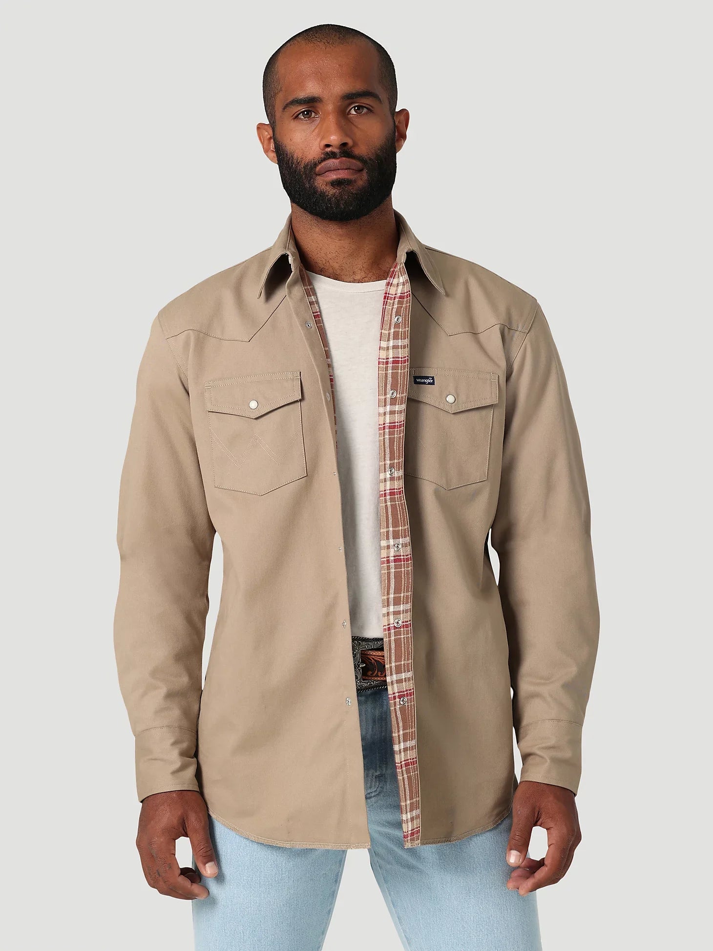 Wrangler Men's Flanned Lined Work Shirt