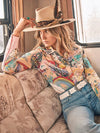 Wrangler Women's Barbie Illustrated Western Shirt