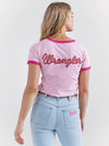 Wrangler Women's Barbie Logo Ringer Tee