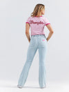 Wrangler Women's Barbie Logo Ringer Tee