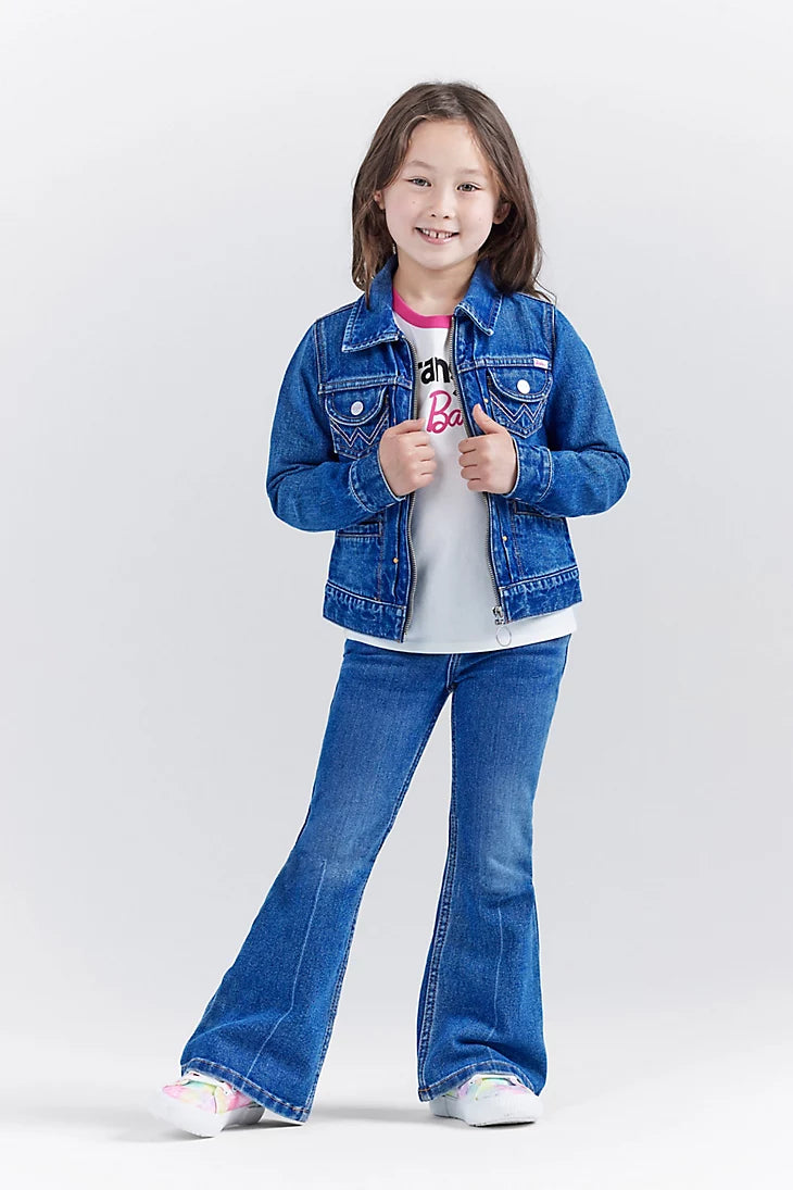 Eliacher Girls' Denim Trucker Jacket Long Sleeve Classic Basic Jean Jacket  Coats Age 2-15 Years (8-9 Years/Height 134, Denim Blue Washed) : Amazon.in:  Fashion