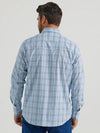 Wrangler Men's Wrinkle Resist Grey Plaid Shirt