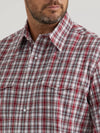 Wrangler Men's Wrinkle Resist Red Plaid Shirt