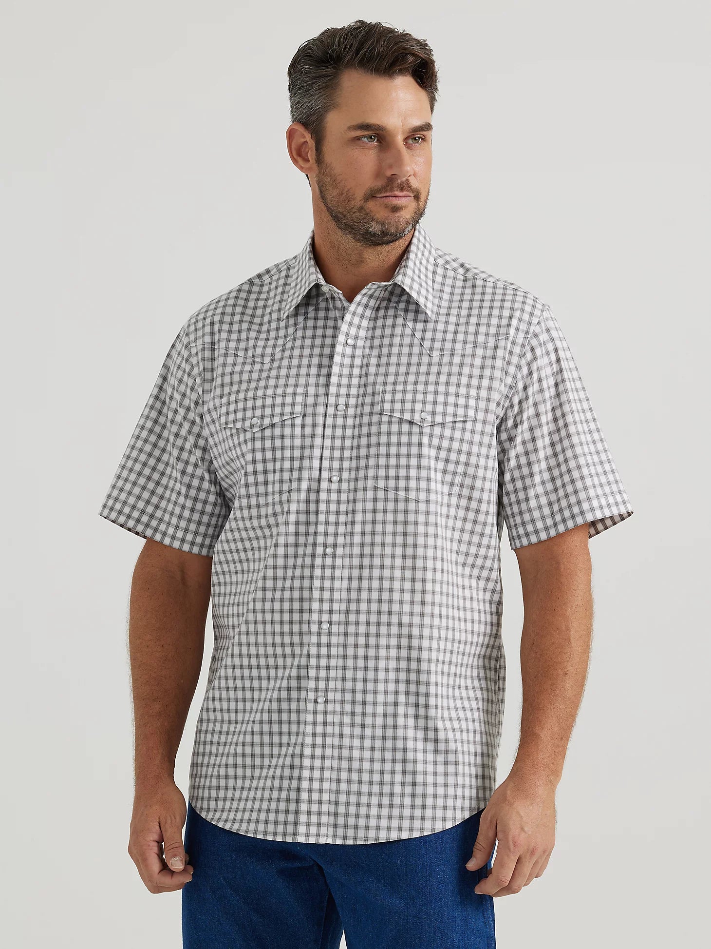 Wrangler Men's Wrinkle Resist Plaid Shirt
