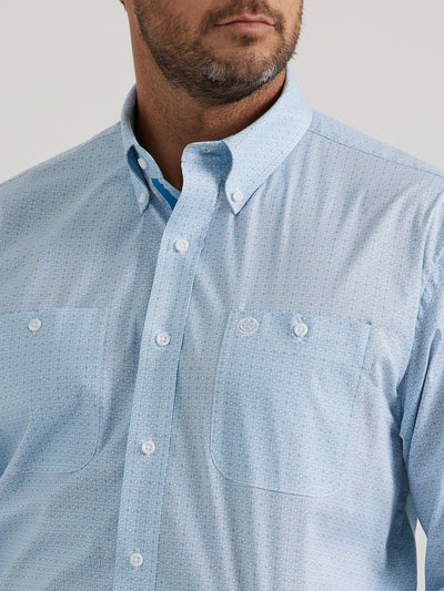 Wrangler Men's George Strait Blue Dot Shirt