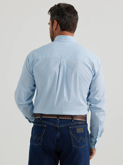 Wrangler Men's George Strait Blue Dot Shirt