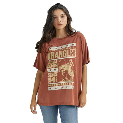 Wrangler Women's Heritage Denim Logo Graphic Tee