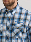 Wrangler Men's Logo Plaid Western Shirt