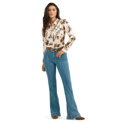 Wrangler Women's Retro Print Western Shirt