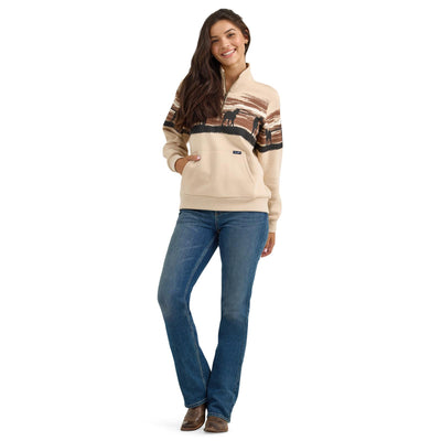 Wrangler Women's 1/4 Zip Retro Sweatshirt