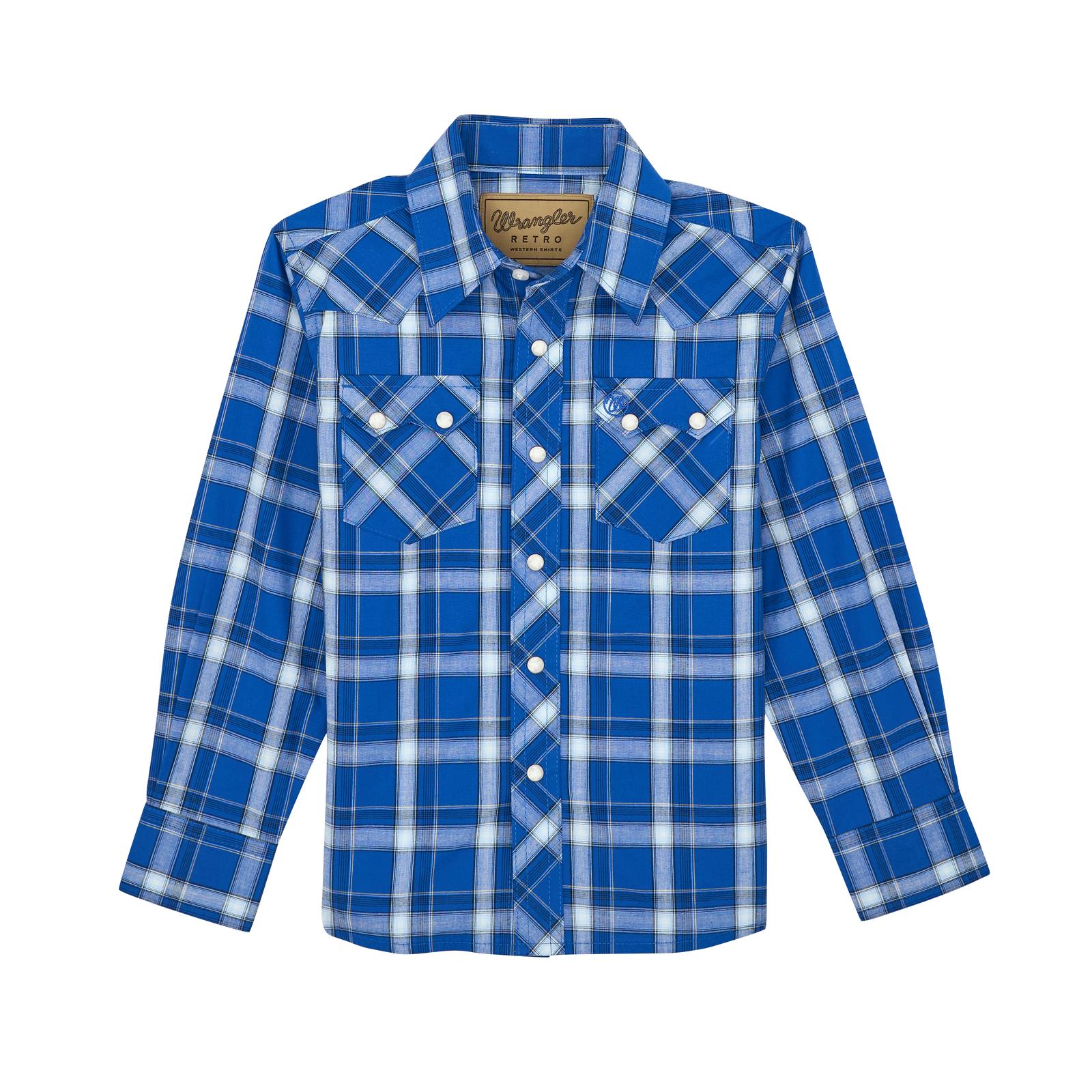 Wrangler Boy's Plaid Western Shirt