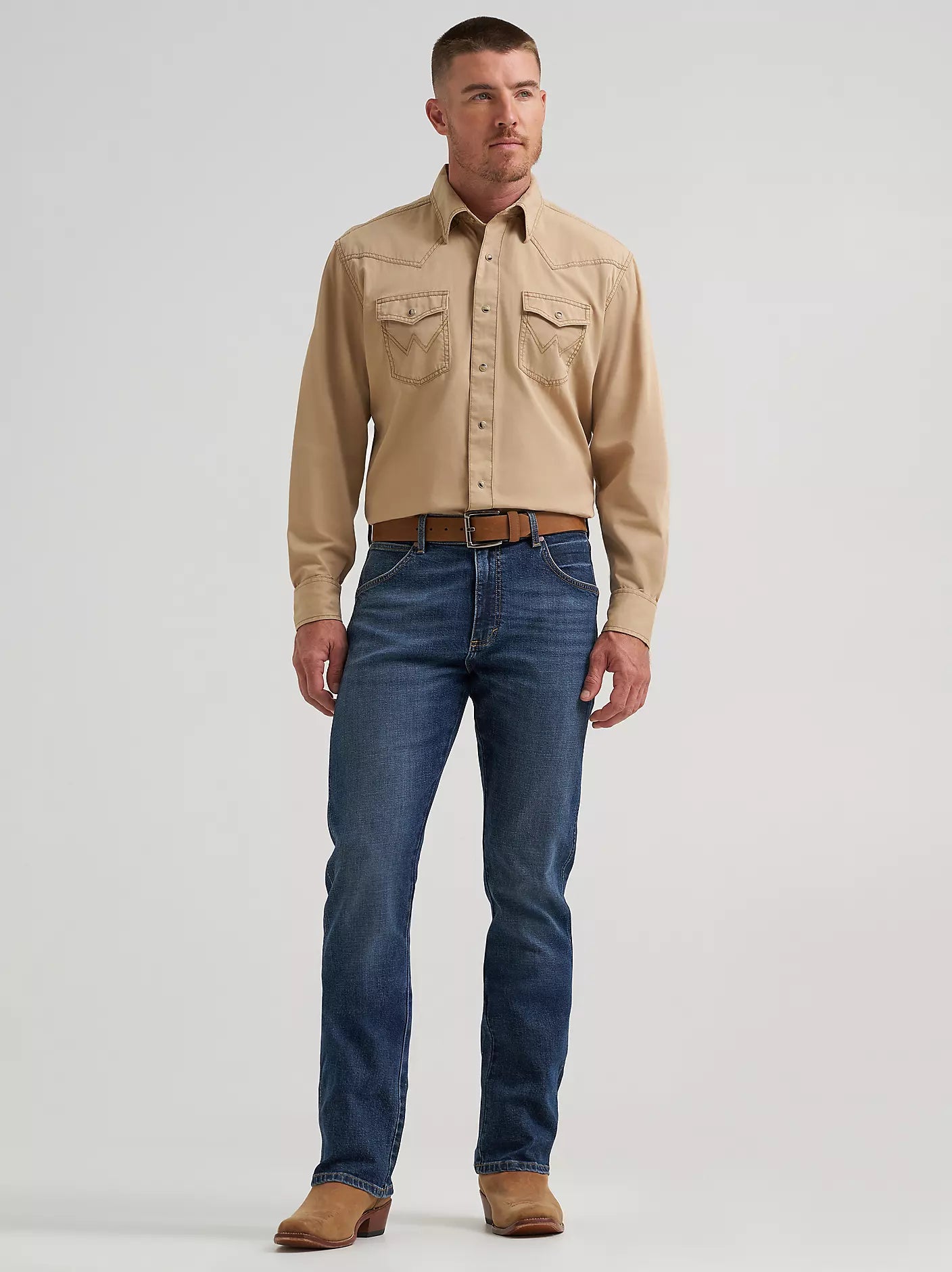 Wrangler Men's Wrancher Dress Jean - Navy Wrangler Men's Wrancher Dress Jean - Navy