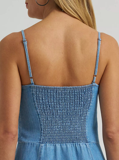 Wrangler Women's Denim Slit Front Maxi Dress